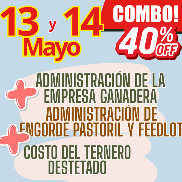 Producto - COMBO 3 CURSOS:Gestión Ganadera + Costo del Ternero + Engorde Pastoril y Feedlot