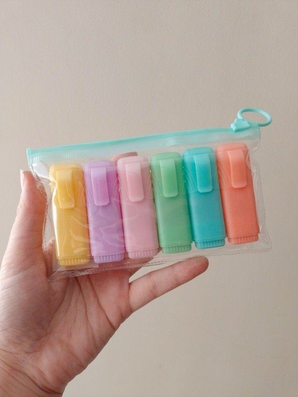 Producto - Mini resaltadores pastel x6