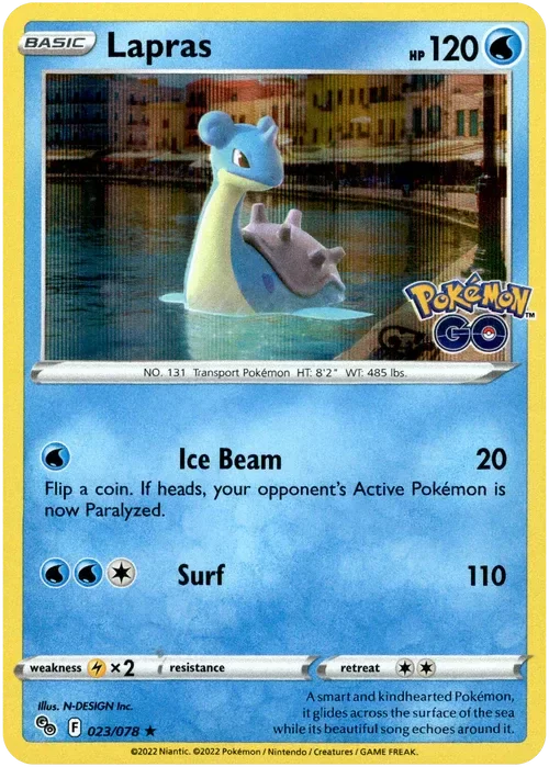 Producto - Lapras - 023/078 - Pokemon Go - Holo