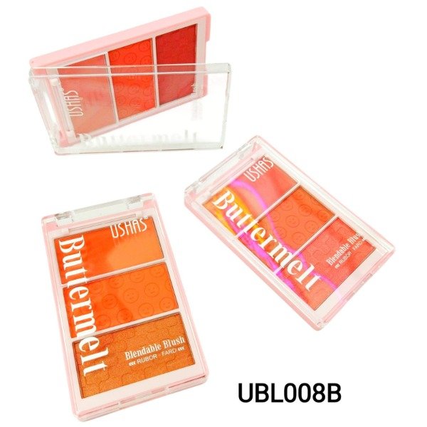 Producto - Rubor en paleta con 3 colores ushas UBL008B