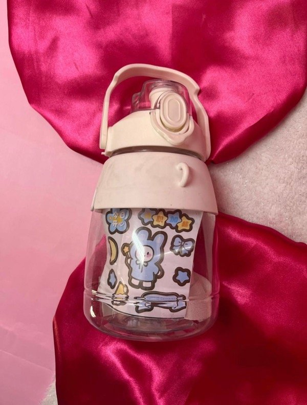 Producto - Botella con sticker y correa-Blanco