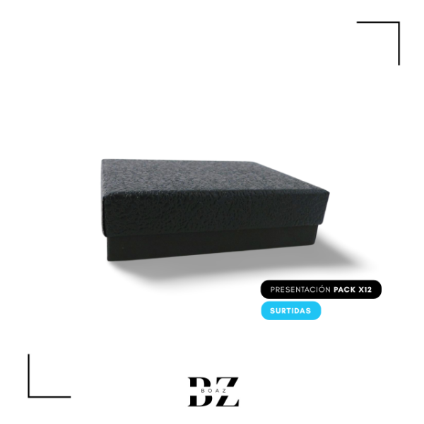 Producto - ESTUCHE REGALO X 12 UNIDADES 7X9 CM NEGRO - 2027-3