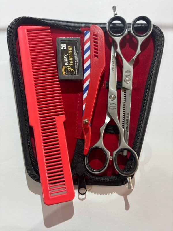 Producto - KIT DE TIJERAS NAVAJA Y PEINE FILO