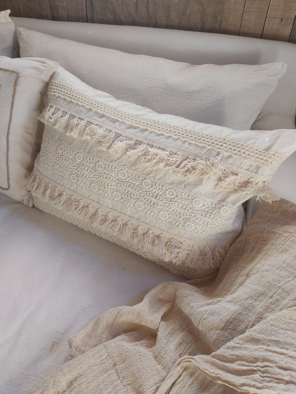 Producto - Funda Boho 40x60 con puntillas