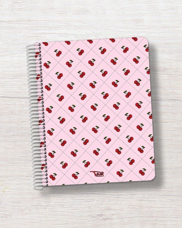 Producto - Cuaderno N3 rayado tapa rígida plástica 100h dis. cherry
