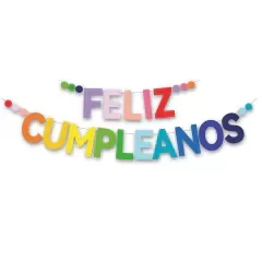 Producto - BANDERIN "FELIZ CUMPLEAÑOS" MULTICOLOR