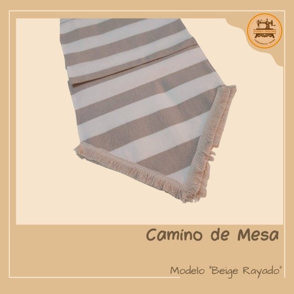 Producto - Camino de mesa "Rayas beige"