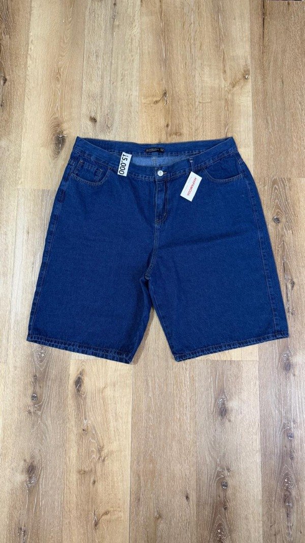 Producto - BERMUDA AZUL JEAN RIGIDA