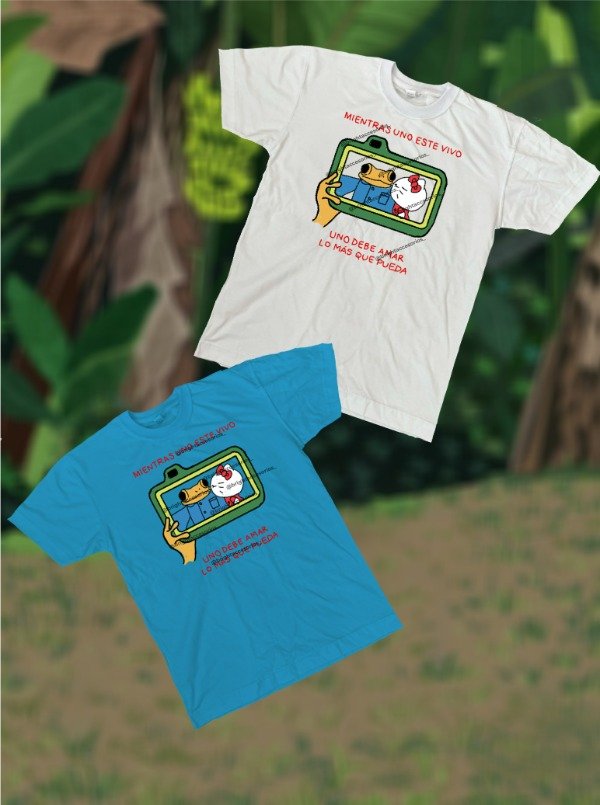 Producto - Remera Kitty Mientras uno este vivo (Bad Bunny)