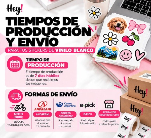 Producto - STICKERS DE VINILO BLANCO UV - CATALOGO O PERSONALIZADOS - 4
