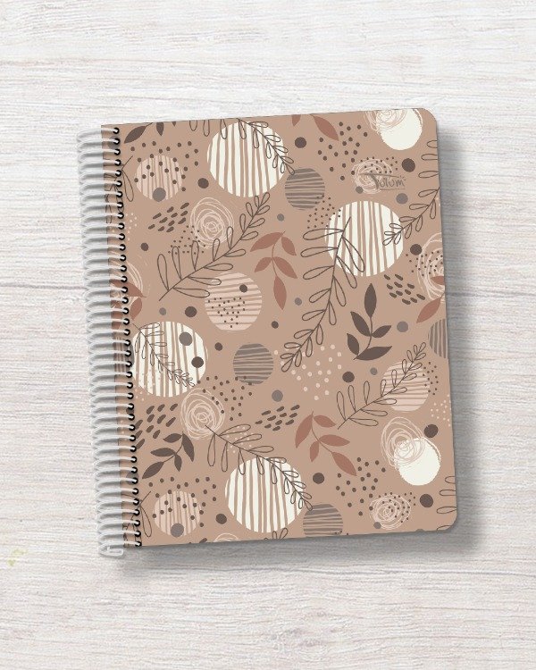Producto - Cuaderno N3 rayado tapa rígida plástica 100h dis. organic moca