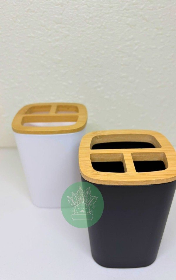 Producto - Porta cepillo bambu cuadrado