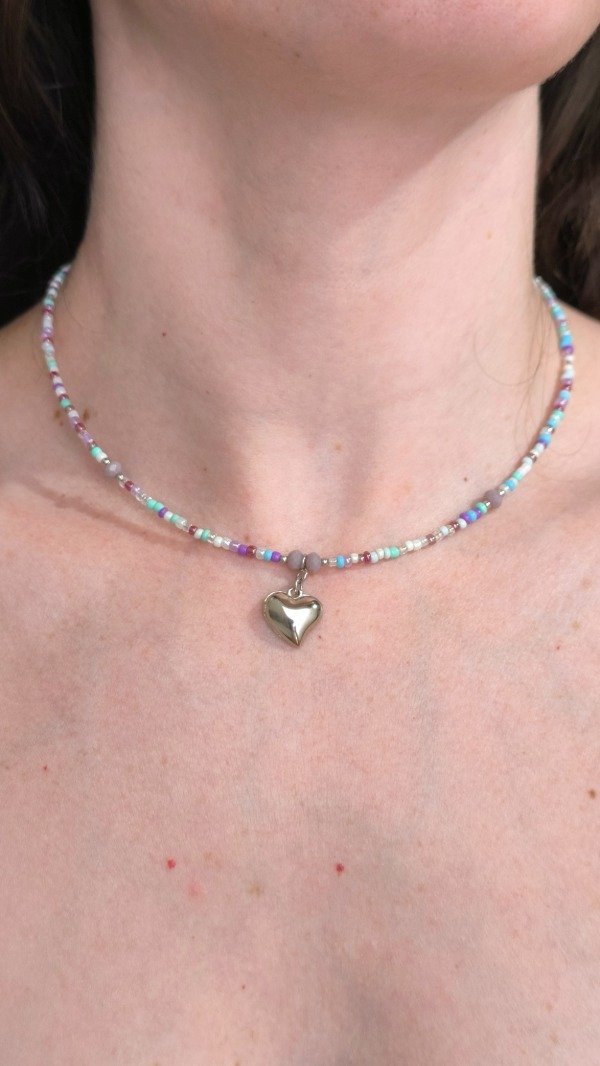 Producto - Choker Corazón Inflado (Colores Multicolor/Negro/Blanco)