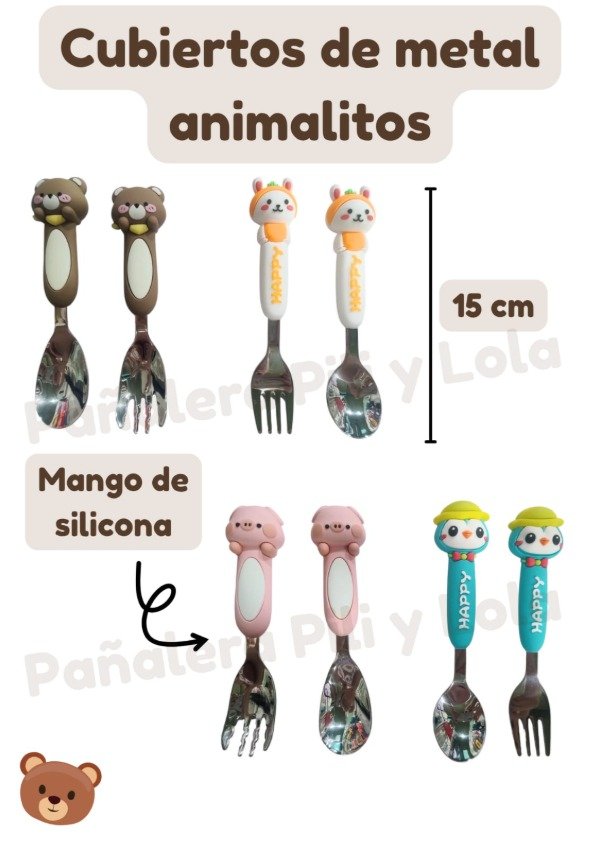 Producto - Cubiertos Animalitos 15cm (Consultar modelo disponible)