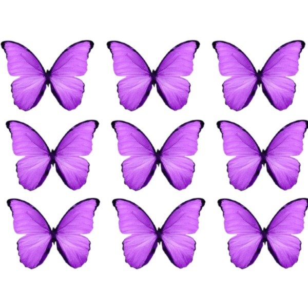 Producto - Mariposas comestible LILA pack x12Un