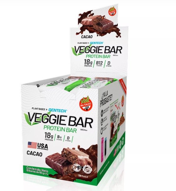 Producto - GENTECH Veggie Bar CHOCO BROWNIE 10 Unidades