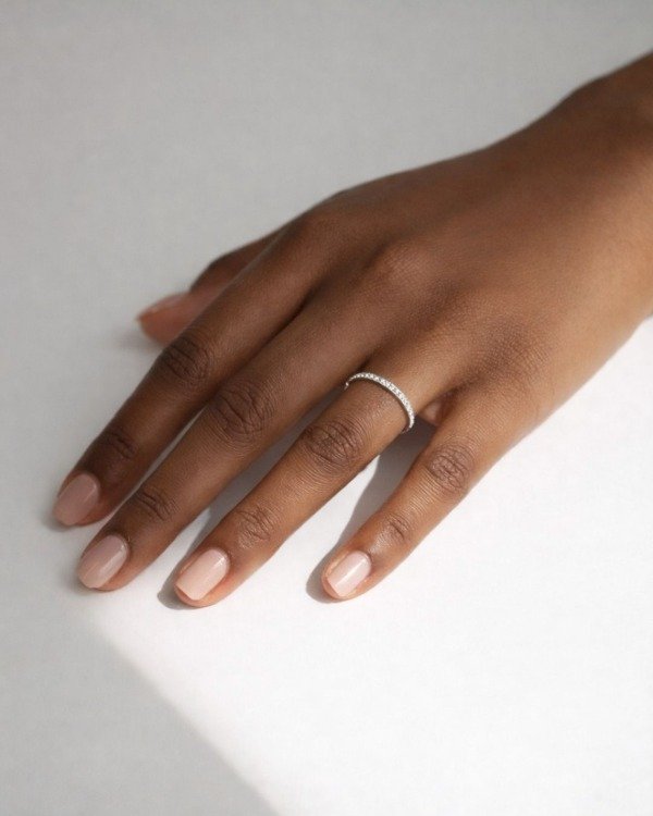 Producto - Anillo de Plata Medio-Sin Fin, Zircon Blanco - 3