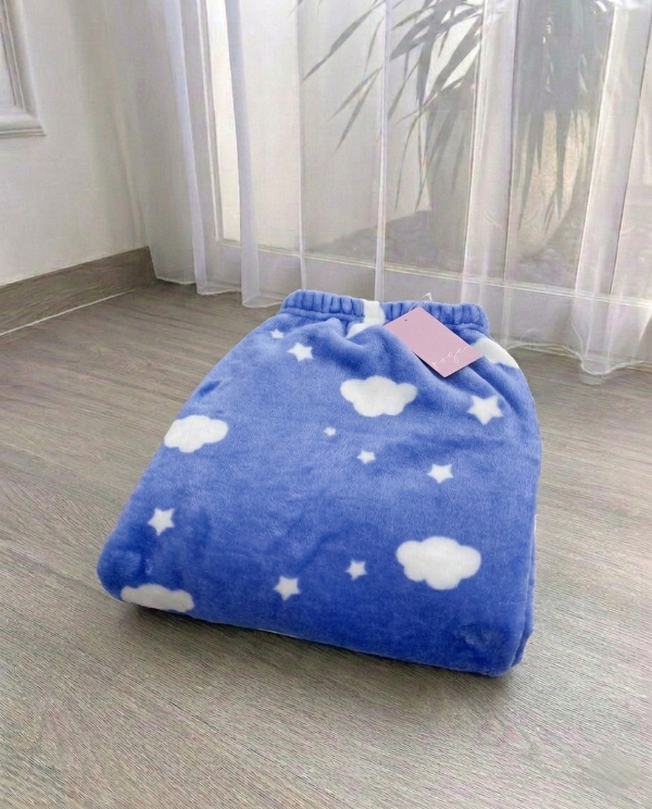 Producto - Pantalon polar turquesa lunas y estrellas