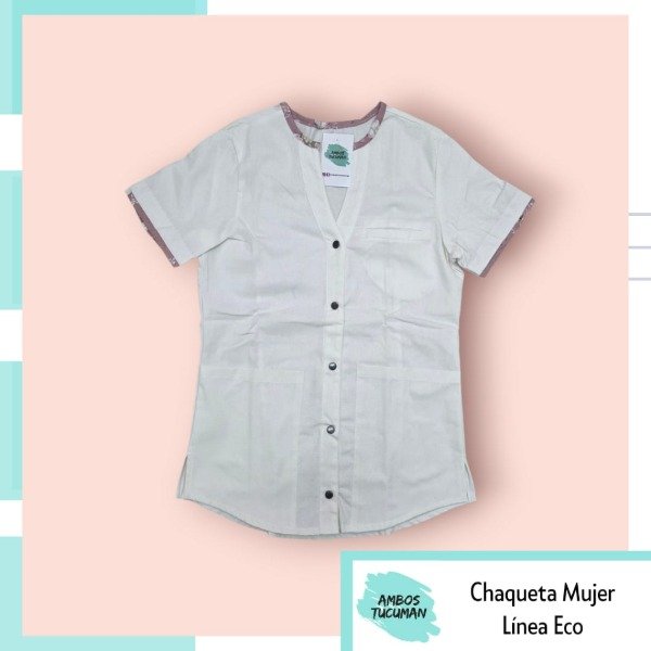 Producto - Chaqueta Eco Broderi detalles Flores Rosas