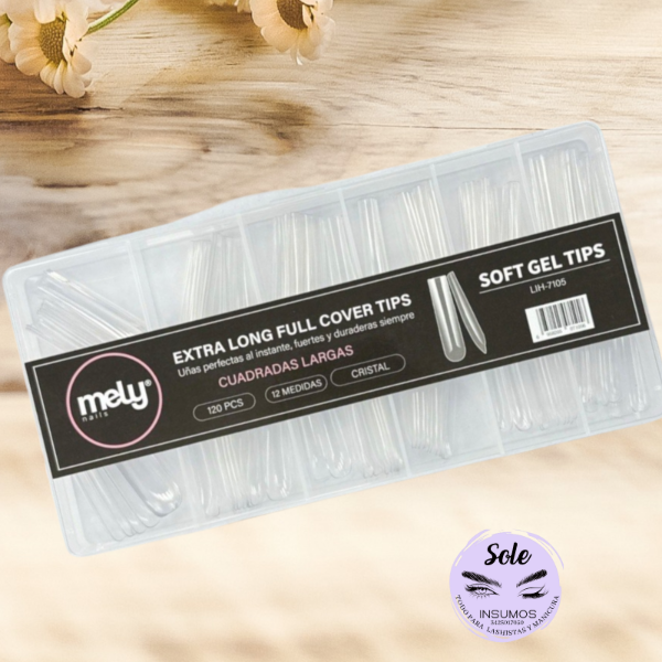 Producto - TIPS SOFT GEL MELY XXL (CUADRADAS LARGA)