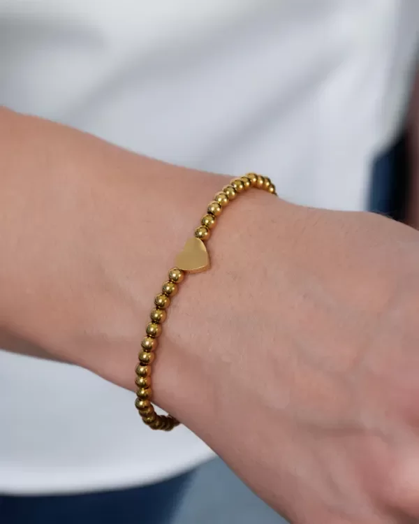 Producto - Pulsera Acero Dorado Clementina Elastizada