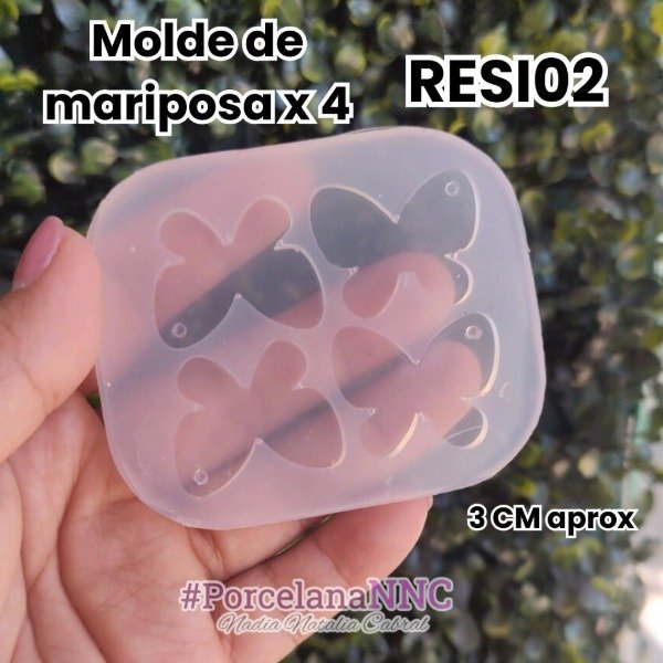 Producto - Molde de mariposa x 4- 3cm  RESI02