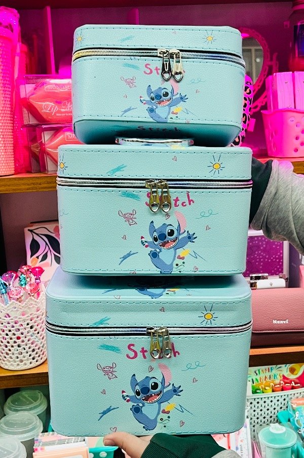 Producto - Cofrecitos portacosmeticos Stich celeste