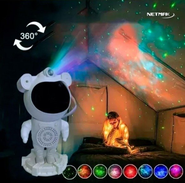 Producto - Lampara velador proyector astronauta de galaxia y estrellas
