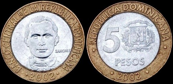 Producto - República Dominicana - 2 Pesos (2002) KM #89 - Cuarta República