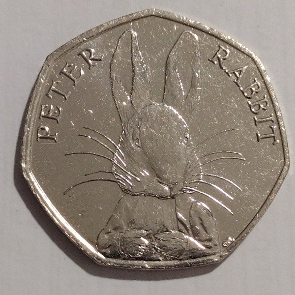 Producto - Inglaterra 50 pence 2016 Peter Rabbit UNC