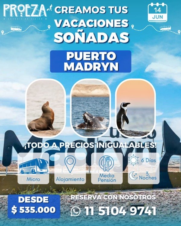 Producto - Puerto Madryn en Bus