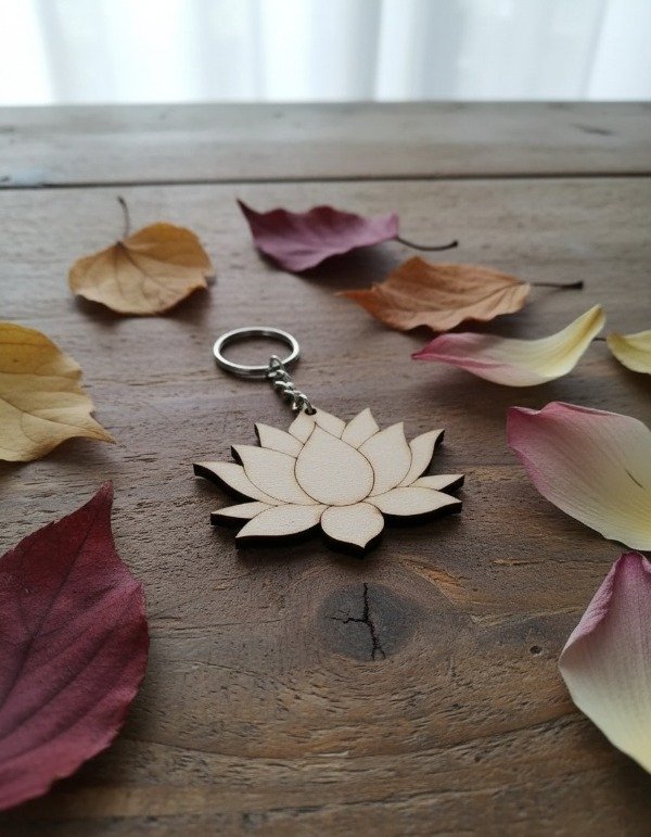 Producto - Flor de loto 7x6cm para llavero x 10 unidades
