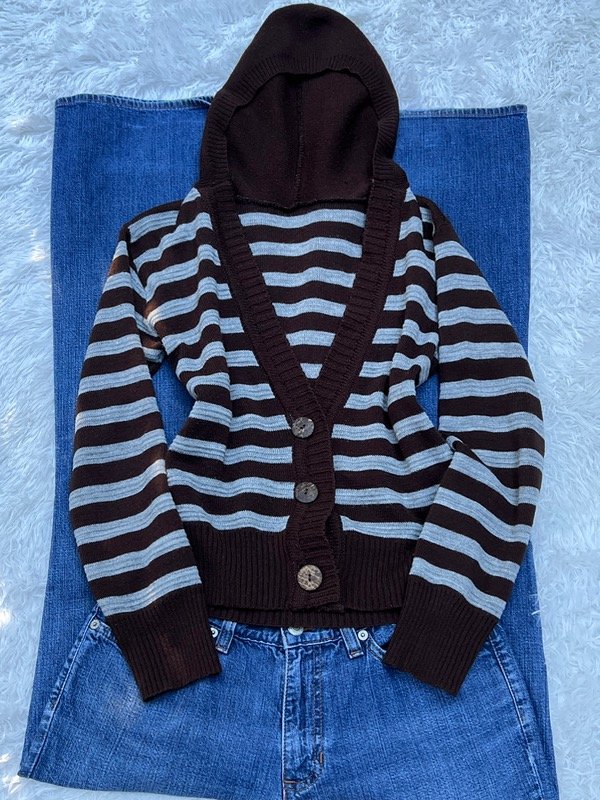 Saquito stripey chocolate