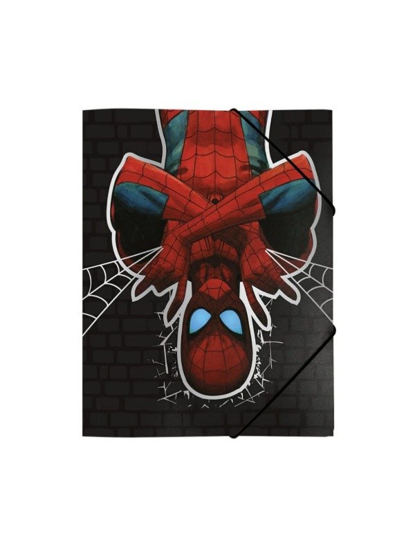 Producto - Carpeta Dibujo N5 Oficio 3 Solapas Elástico Mooving - Spider Man