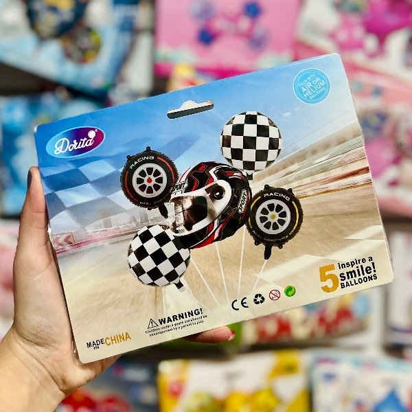 Producto - Set de globos CASCO CARRERA 5 pcs