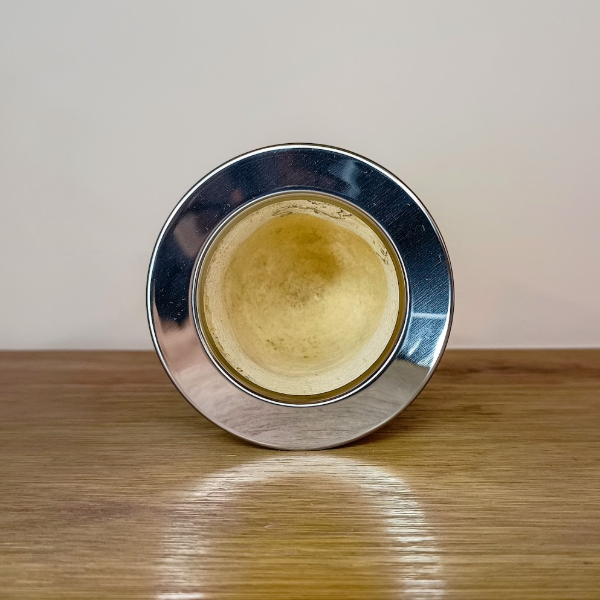 Producto - Mate imperial con virola de acero lisa y fleje de bronce cincelado - 2