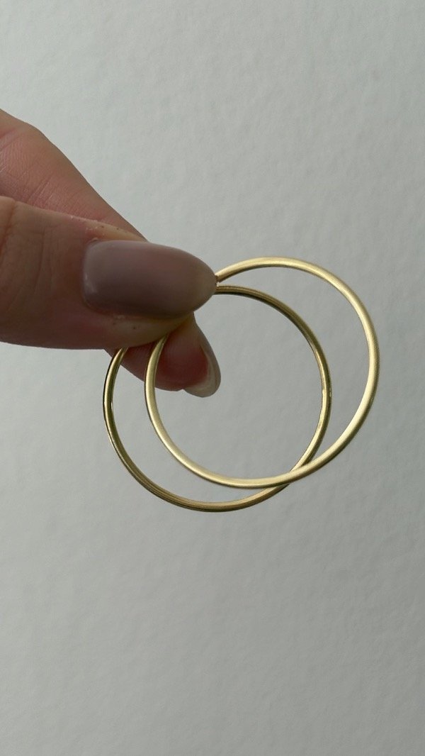 Producto - Argollas finas 3,5cm ORO LAMINADO - 0
