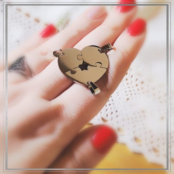 Producto - Dije compartir corazon rompecabezas por tres