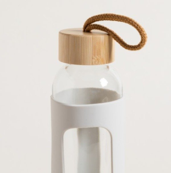 Producto - BOTELLA TAPA BAMBOO Y FUNDA DE SILICONA THIRD CREAM 500 ML - 1