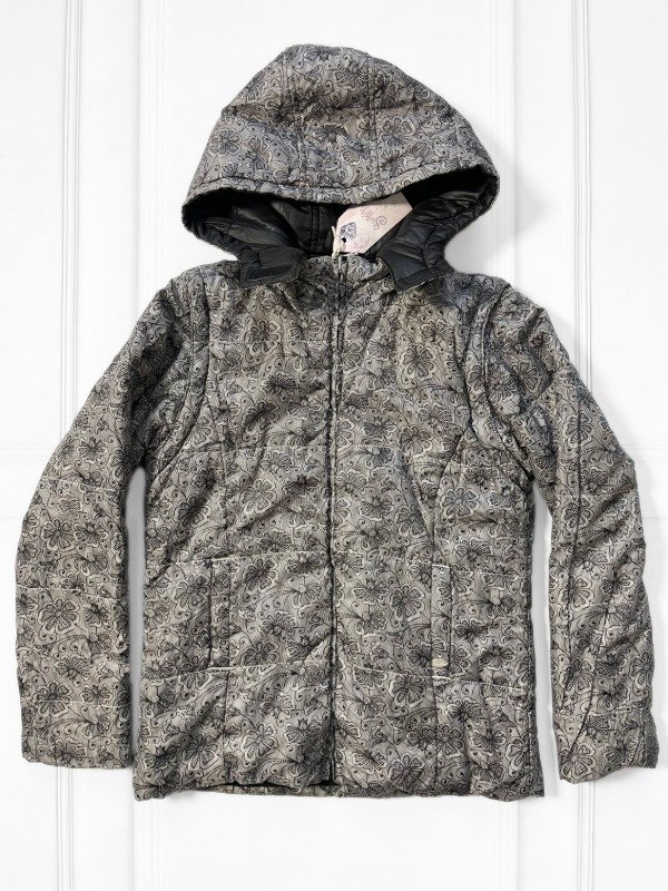 Producto - Grey Flowers Puff Coat (S/M)