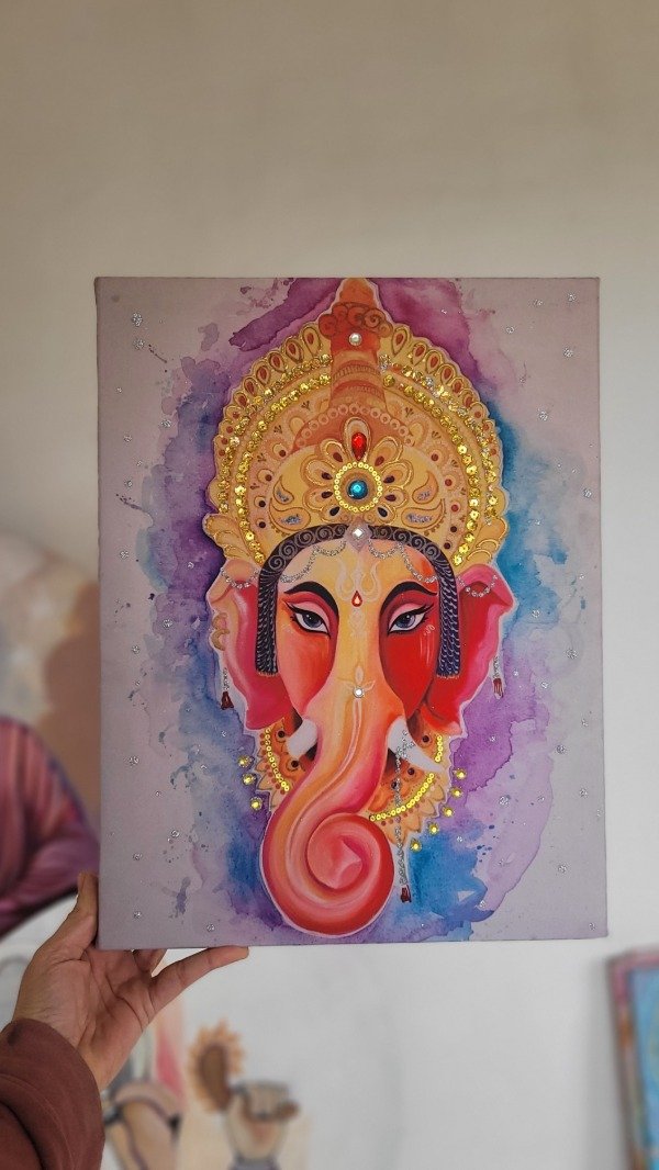 Producto - LIQUIDACIÓN. Ganesha 30x40cm Intervenido