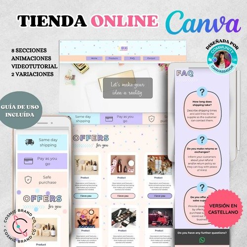 Producto - Plantilla Tienda Online En Canva + Tutorial
