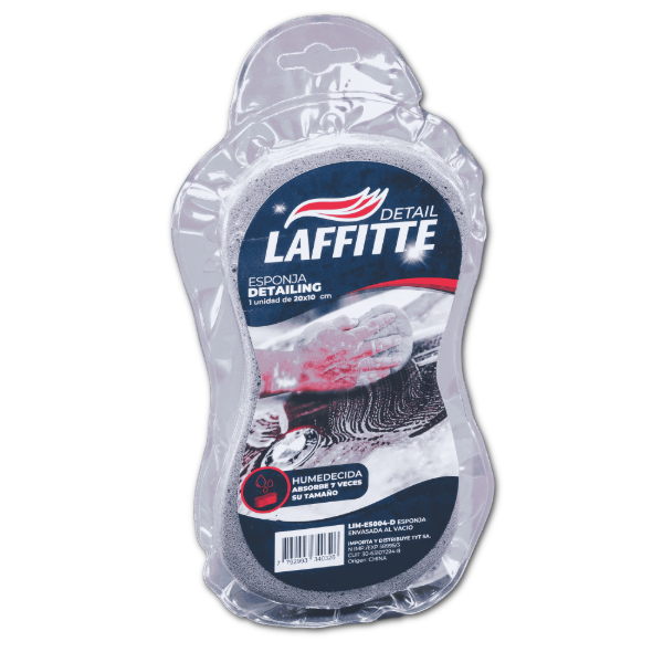Producto - ESPONJA AERODINAMICA GRIS 22X11X6.5CM LAFFITTE ES004-D - 2