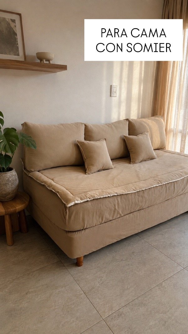 Producto - COMBO COMPLETO - Converti tu cama en sofá (ENVÍO GRATIS) 3 Respaldos con fuelle - 0