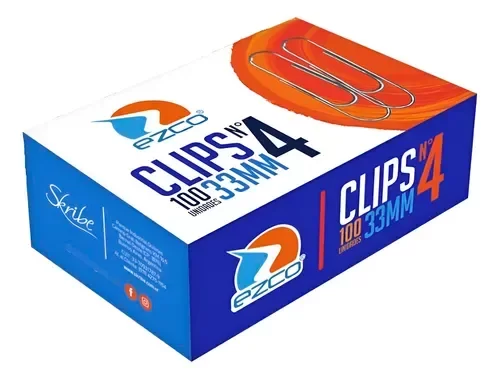 Producto - Clips Niquelados Ezco 33mm N4 x 50