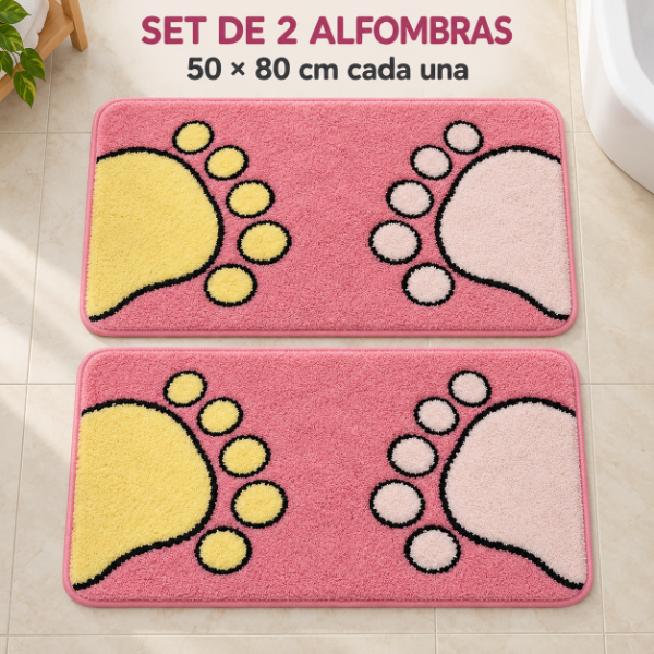 Producto - SET DE 2 ALFOMBRAS PIE DE CAMA GRUESAS 50X80CM ART DECO - 9