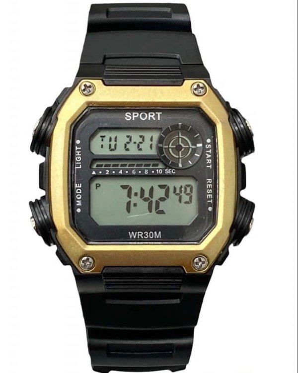 Producto - RELOJ NUEVO MODELO V DORADO Y NEGRO