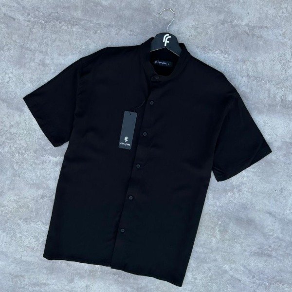 Producto - CAMISA LINO CUELLO MAO NEGRO