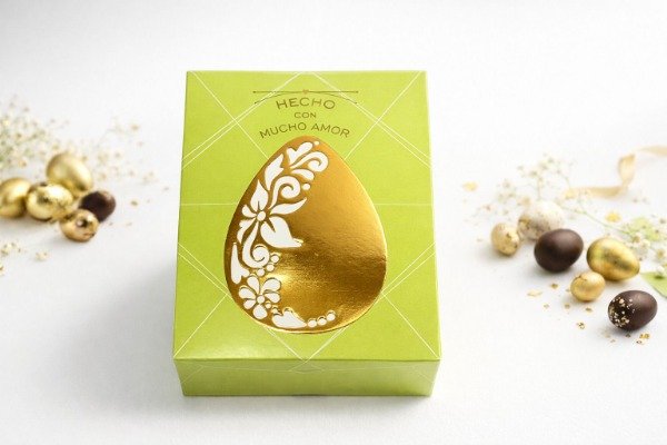 Producto - Caja Medio Huevo - 12 a 16 cm - 13,5x18x9 - Autoarmable - LINEA DUBAI