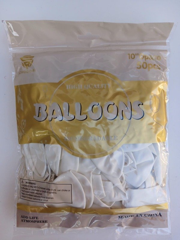 Producto - Globo Chogori 10" Standard x50 u. Blanco